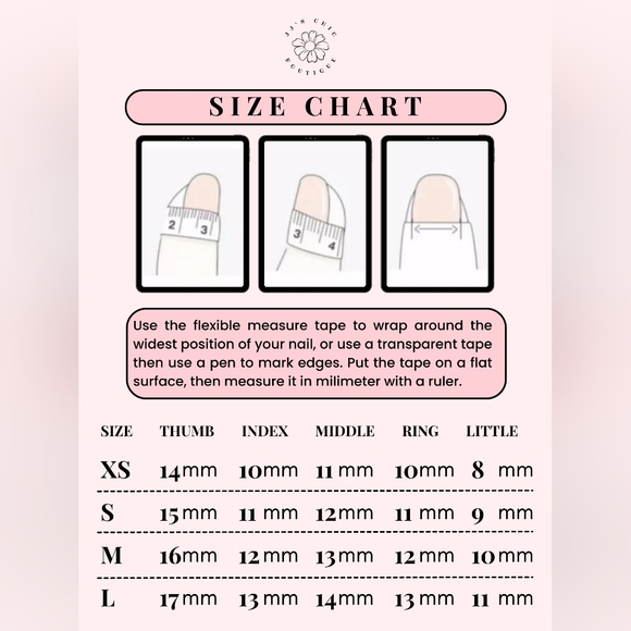 Other - Press On Nails Size Chart